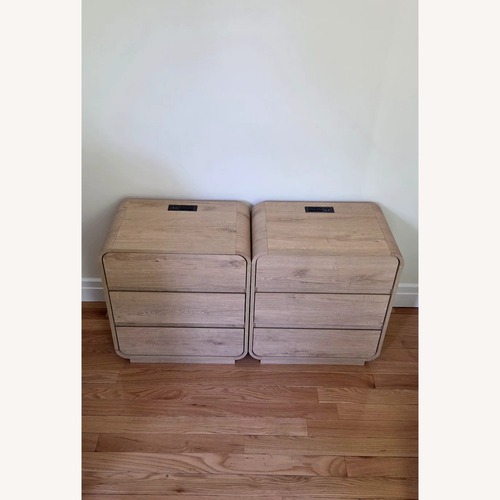 Used Standifurno Natural Curved Nightstand Set of 2 for sale on AptDeco