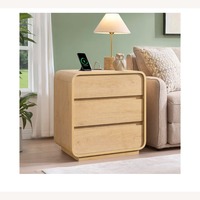 Standifurno Natural Curved Nightstand Set of 2
