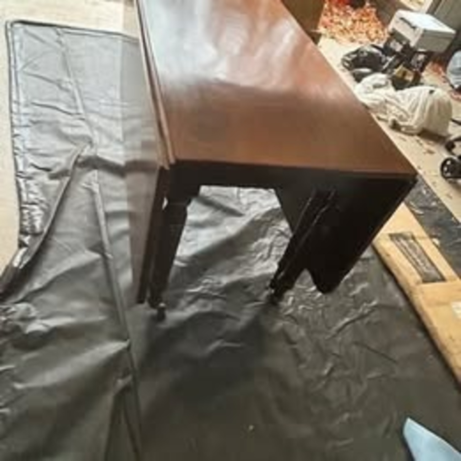 Dark Brown Wood Dining Table - image-4
