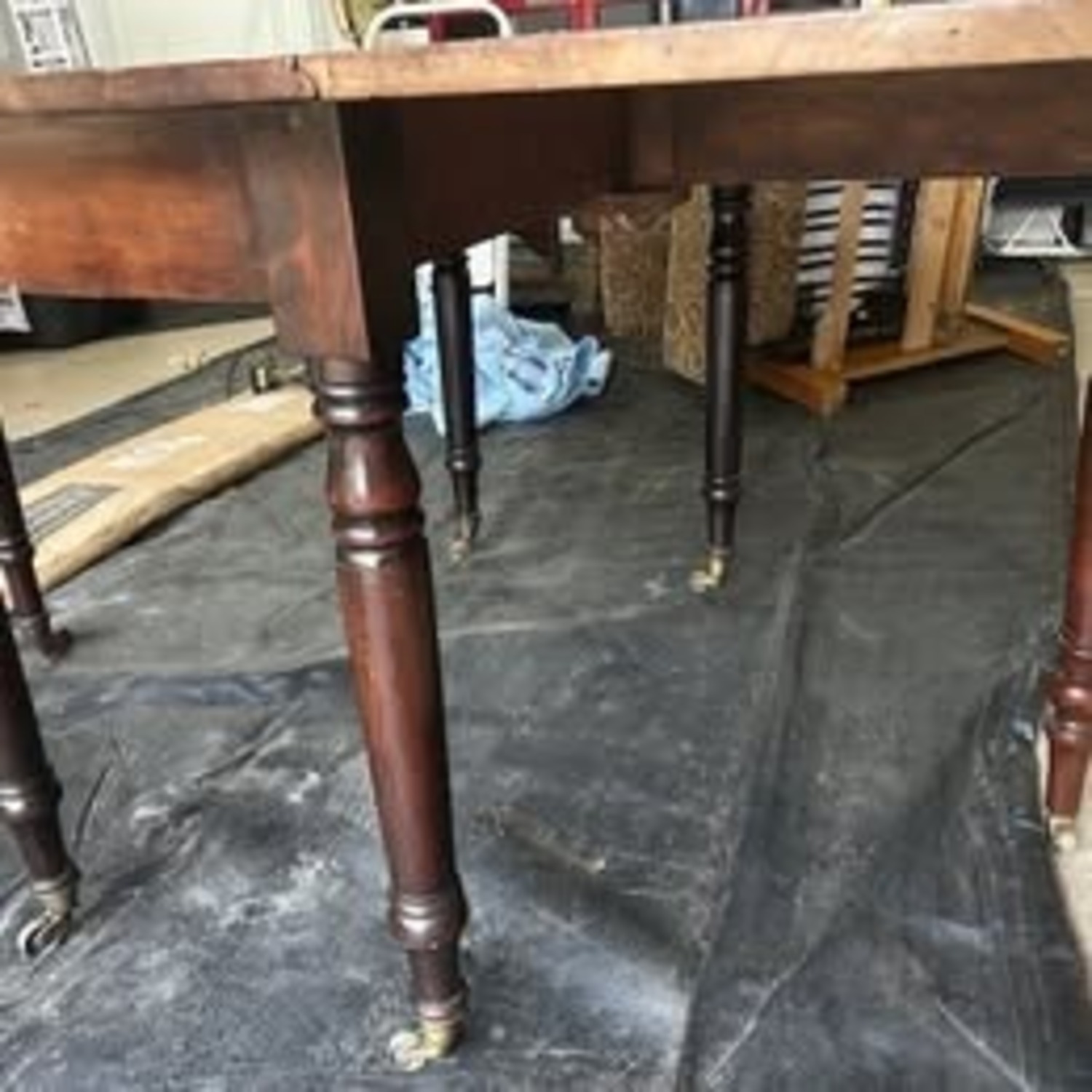 Dark Brown Wood Dining Table - image-6