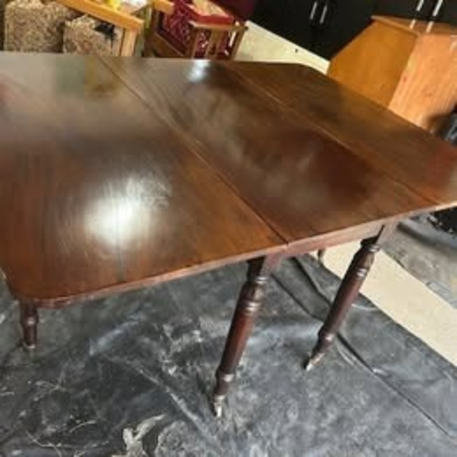 Dark Brown Wood Dining Table - image-8