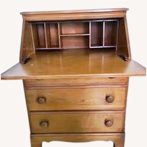 Used Modern Blonde Maple Writing Desk for sale on AptDeco