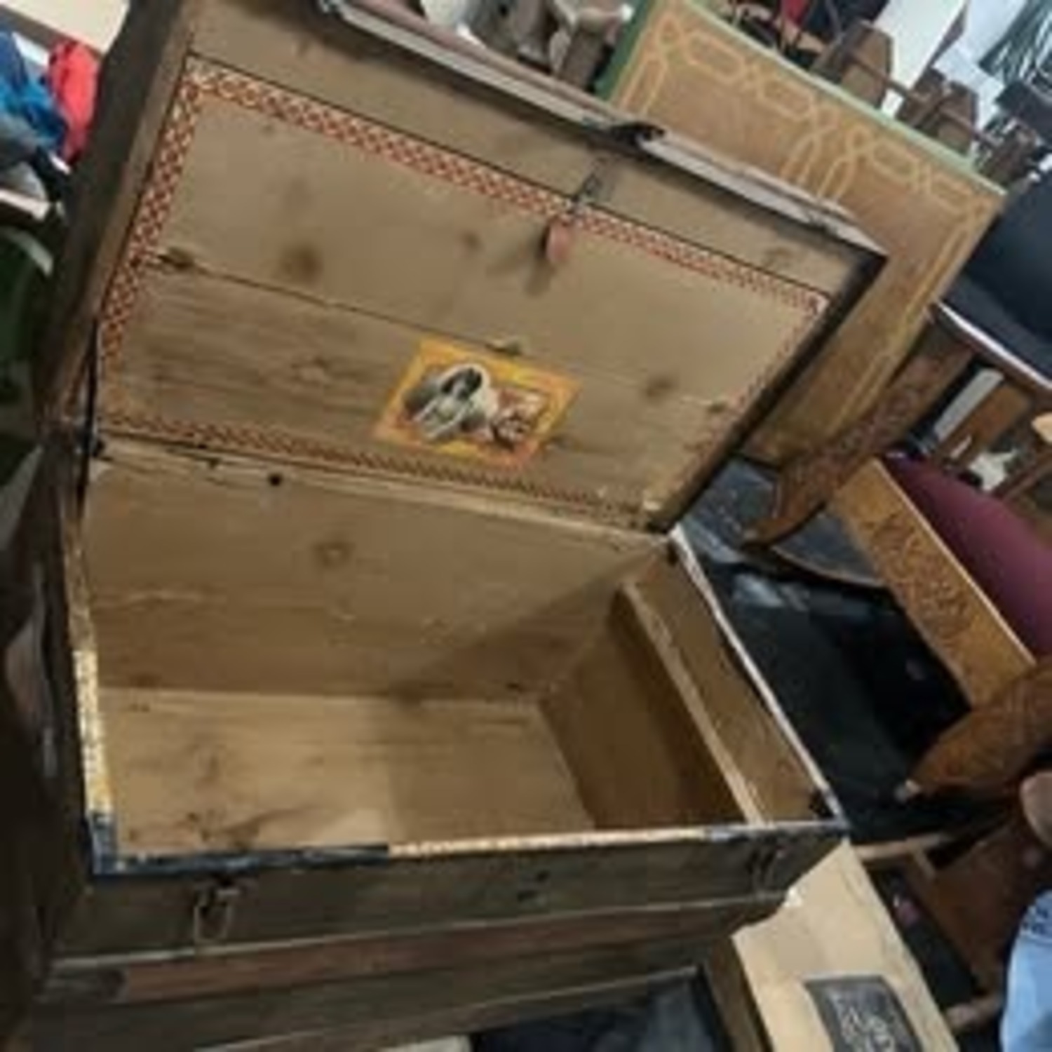 Rustic Wood Chest - image-9
