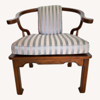 Heritage Lace Dark Brown Wood Armchair