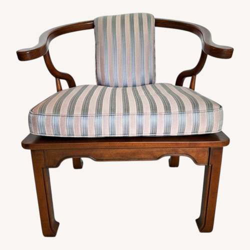 Used Heritage Lace Dark Brown Wood Armchair for sale on AptDeco