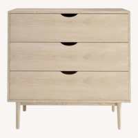 Blonde Wood Three Drawer Dresser