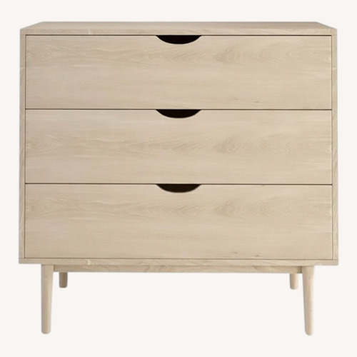 Used Blonde Wood Three Drawer Dresser for sale on AptDeco