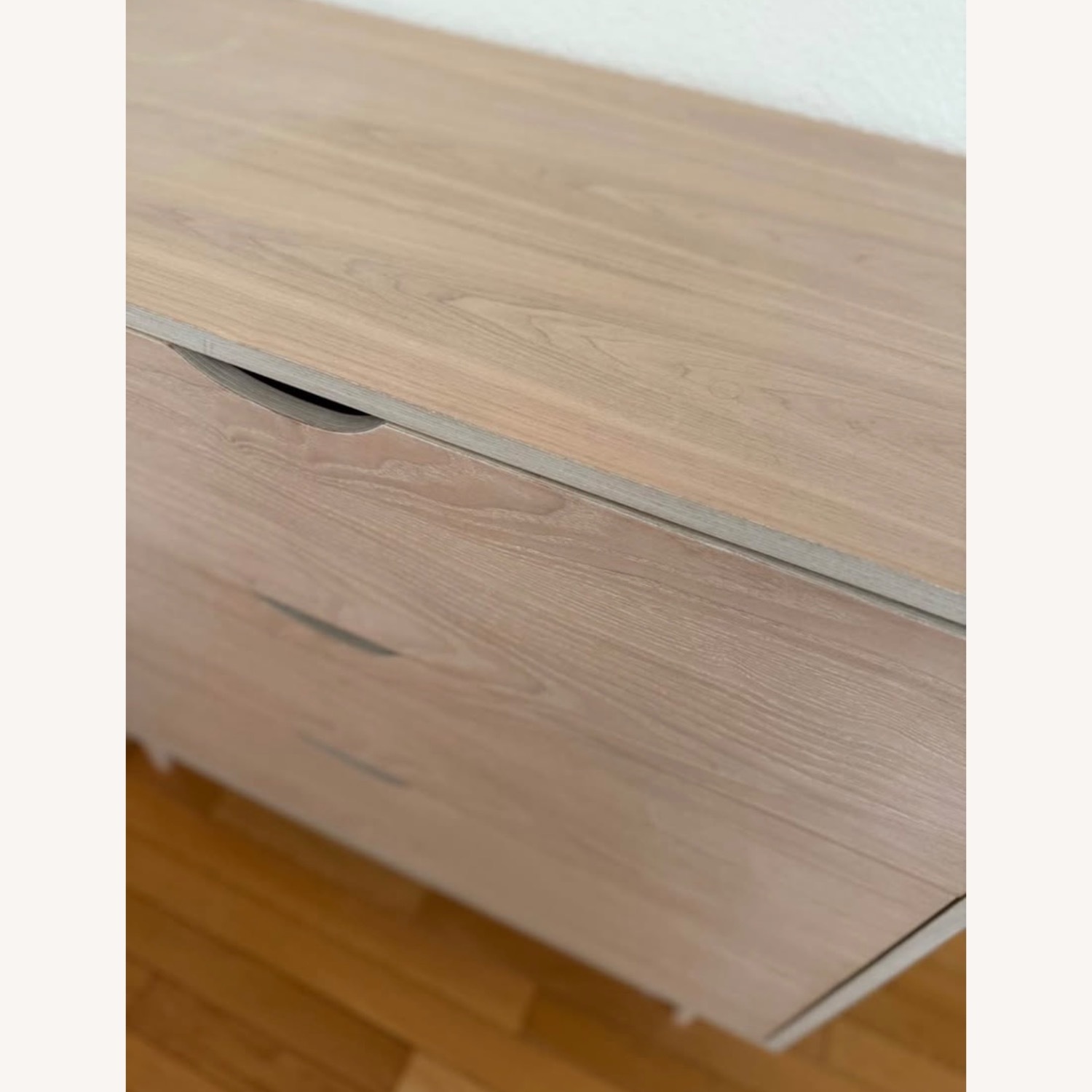 Blonde Wood Three Drawer Dresser - image-2