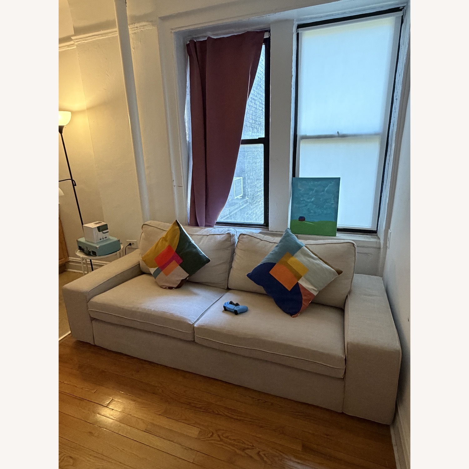 IKEA KIVIK White Wood Loveseat - image-2