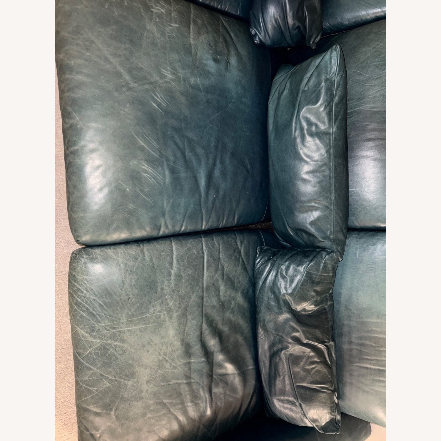 Premium Luxurious Green Leather Sofa - image-3