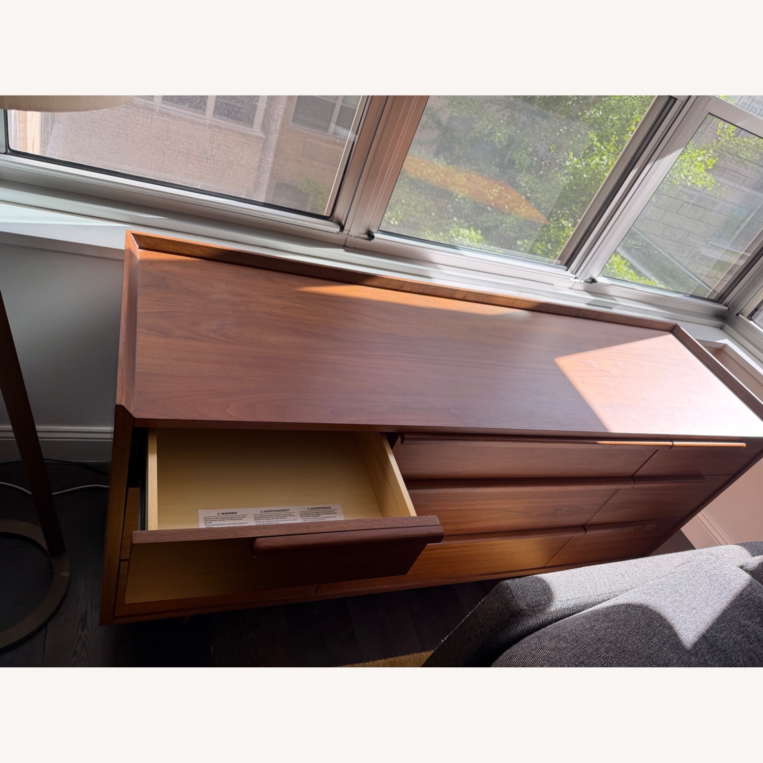 Tate 68" Walnut Wood 9-Drawer Dresser - image-3