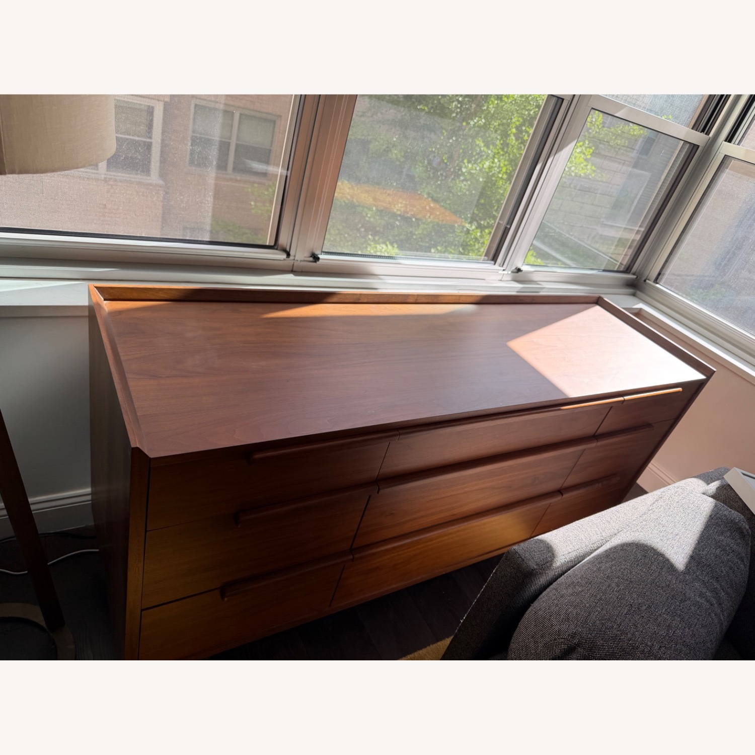 Tate 68" Walnut Wood 9-Drawer Dresser - image-2