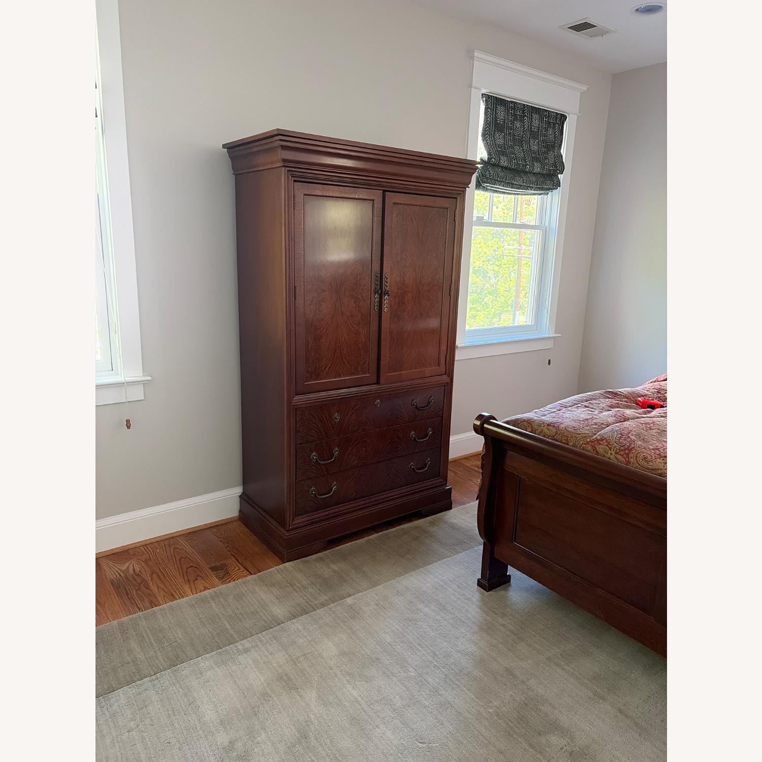 Drexel Studios Dark Brown Wood Armoire - image-2