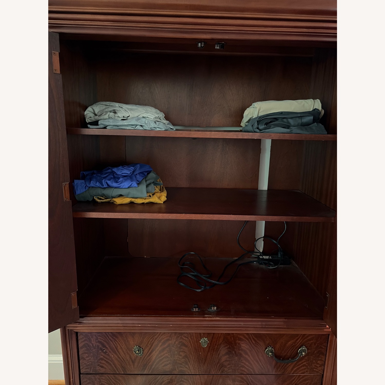 Drexel Studios Dark Brown Wood Armoire - image-6