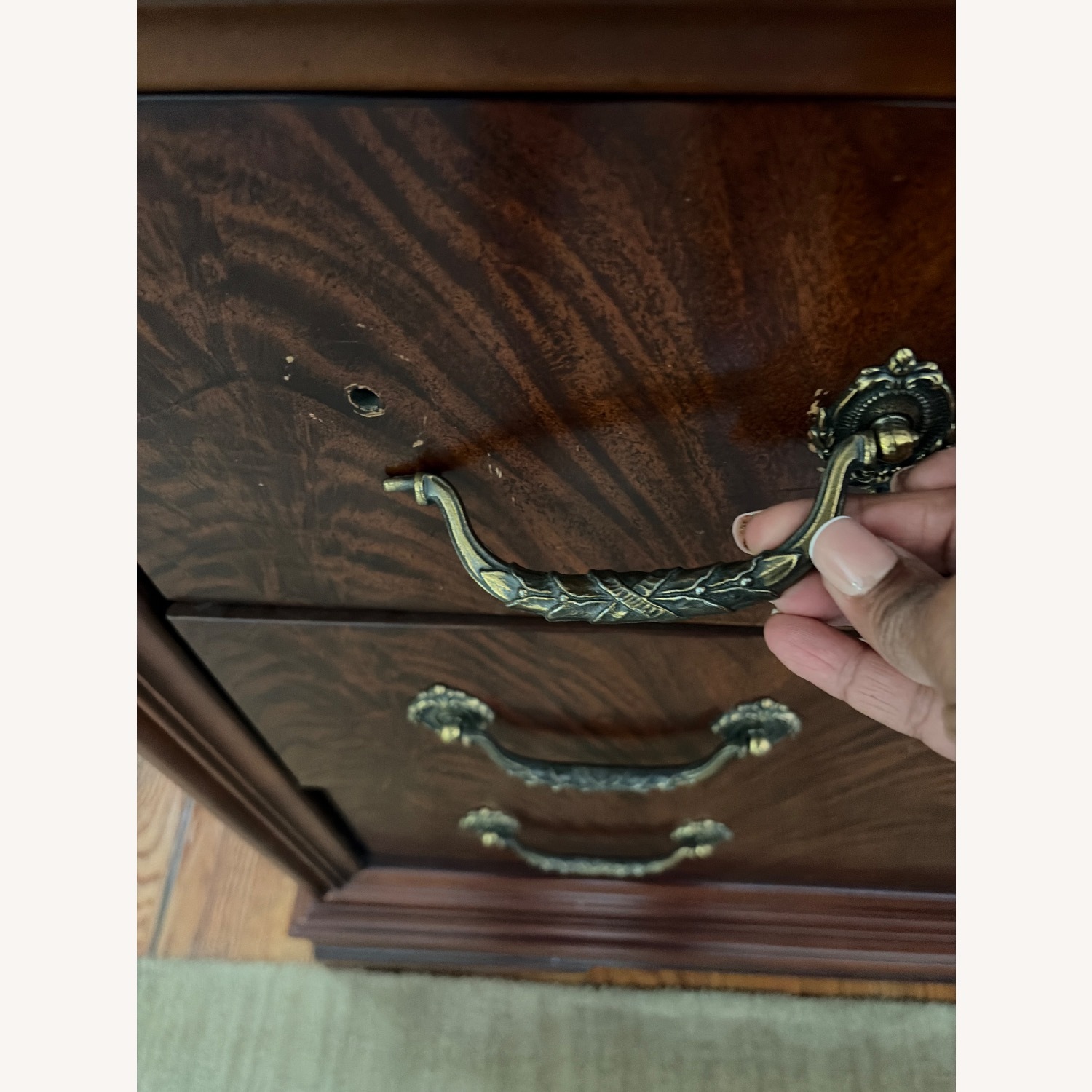 Drexel Studios Dark Brown Wood Armoire - image-4
