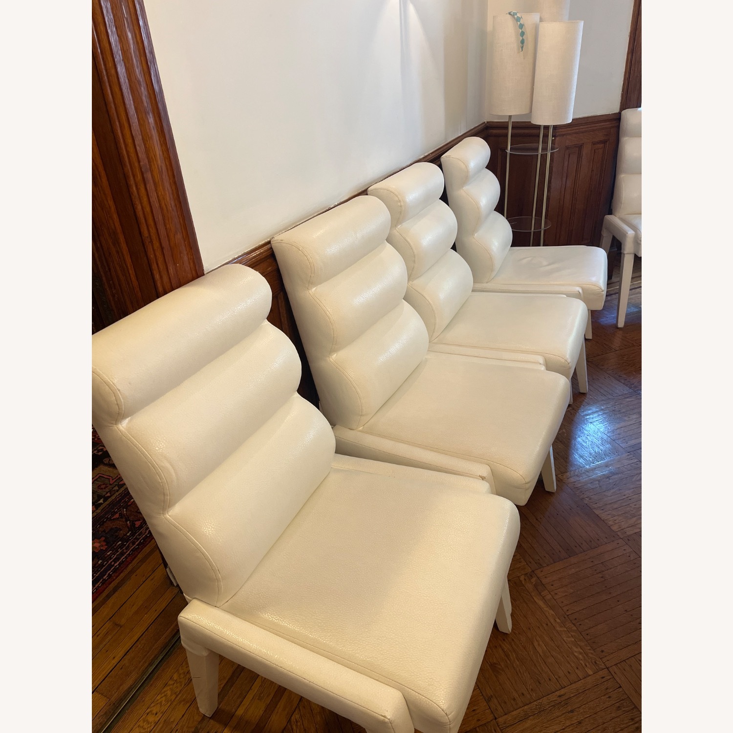 Nathan Anthony Furniture White Dining Chairs - image-1