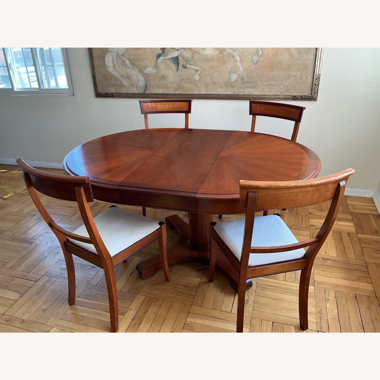 Grange French Cherry Dining Table and Four Chairs - image-3