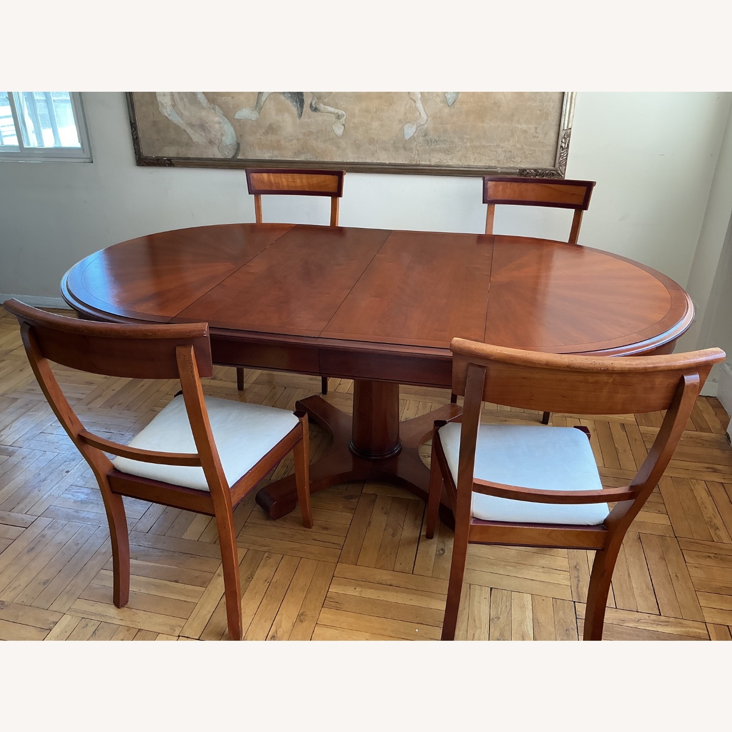 Grange French Cherry Dining Table and Four Chairs - image-4