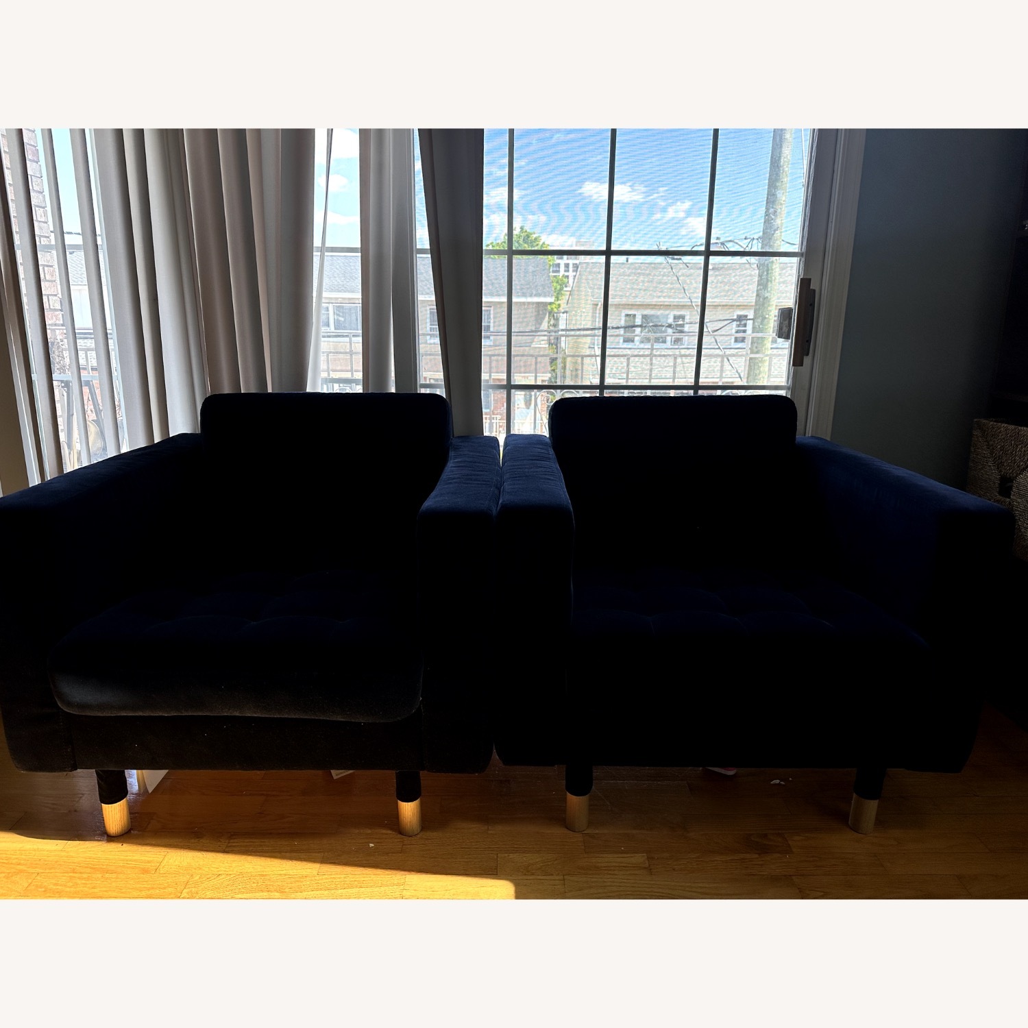 IKEA Landskrona Blue Accent Chairs - image-1