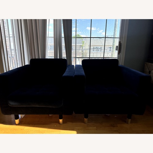 Used IKEA Landskrona Blue Accent Chairs for sale on AptDeco