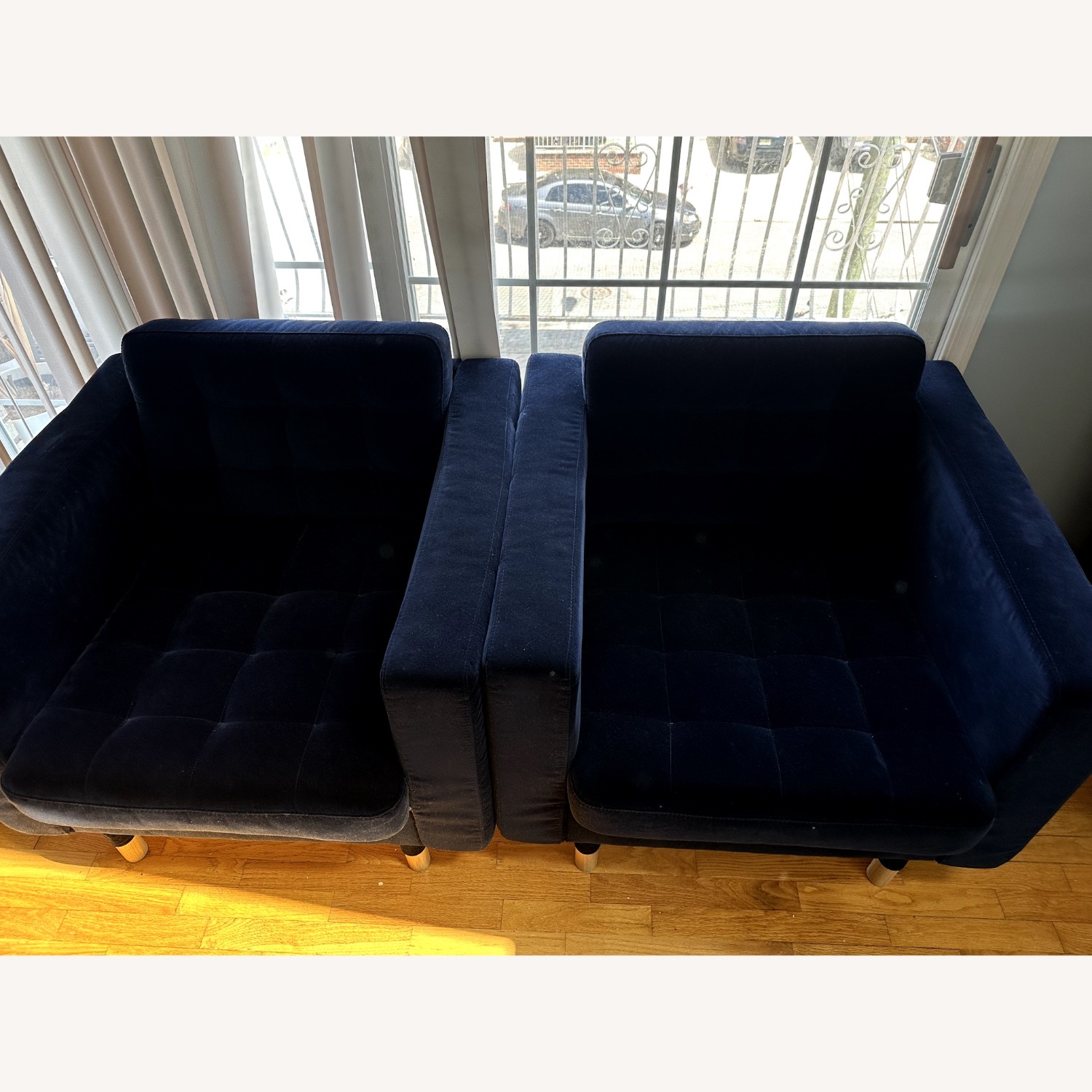 IKEA Landskrona Blue Accent Chairs - image-3