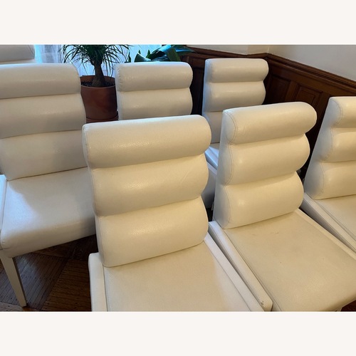 Used Nathan Anthony Furniture Orion White Dining Chairs for sale on AptDeco