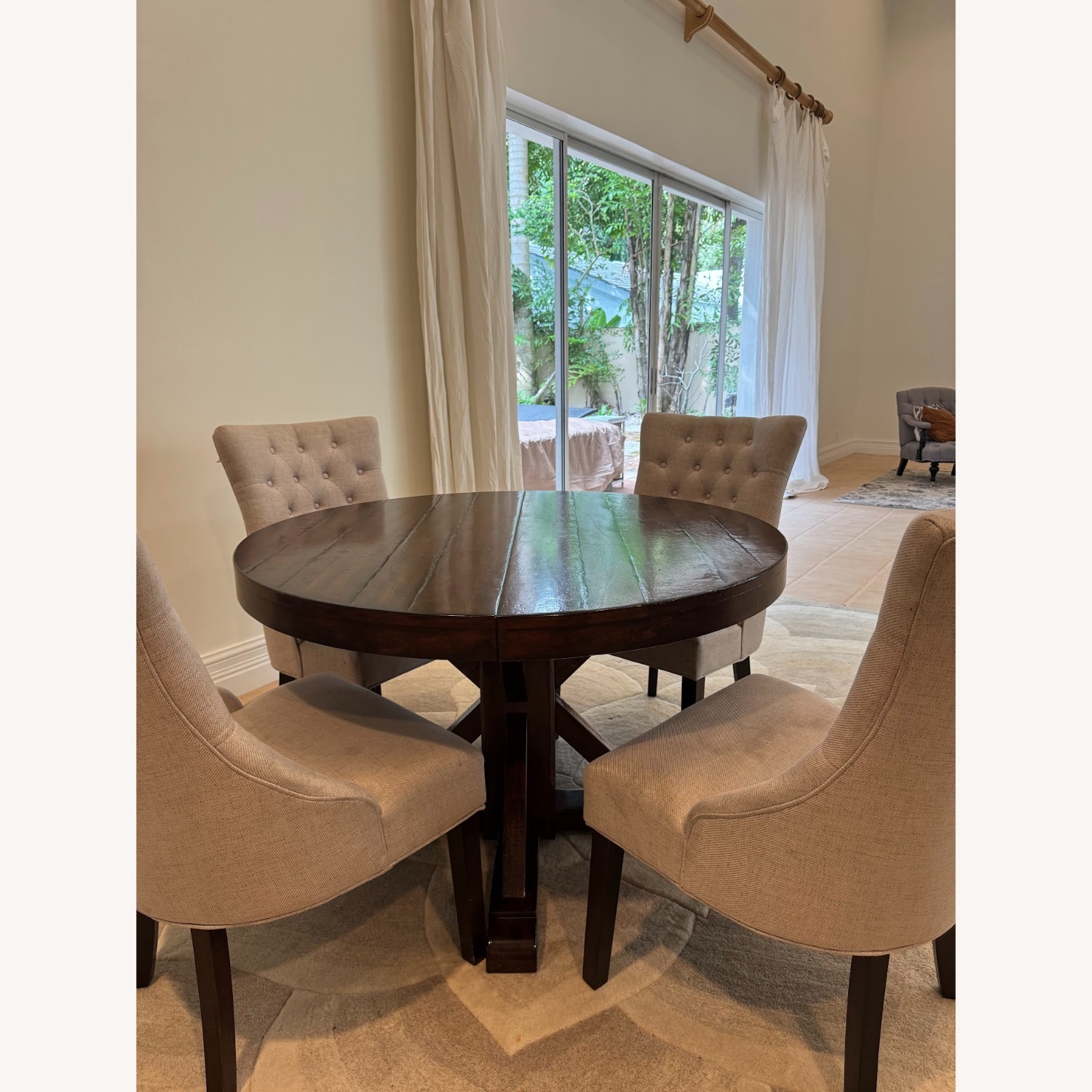 Pottery Barn Benchwright Dining Table + Hayes Chairs  - image-1