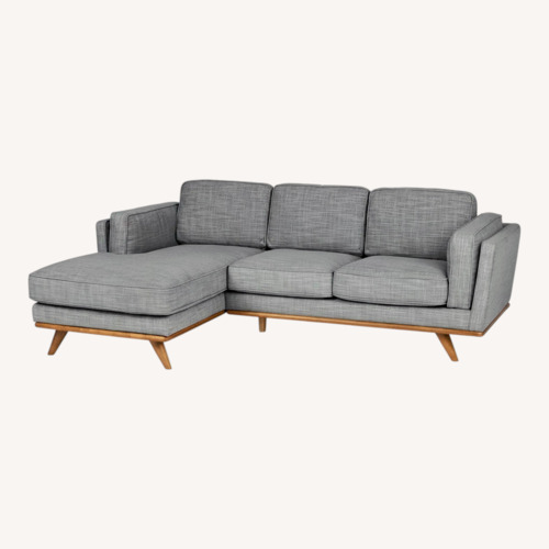 Used Article Timber Light Gray Fabric 2 Piece Sectional for sale on AptDeco