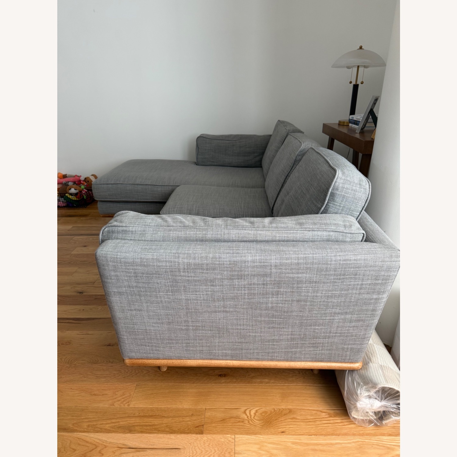 Article Timber Light Gray Fabric 2 Piece Sectional - image-3
