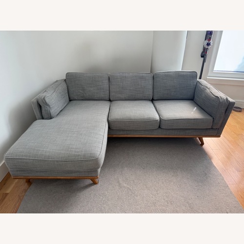 Used Article Timber Light Gray Fabric 2 Piece Sectional for sale on AptDeco