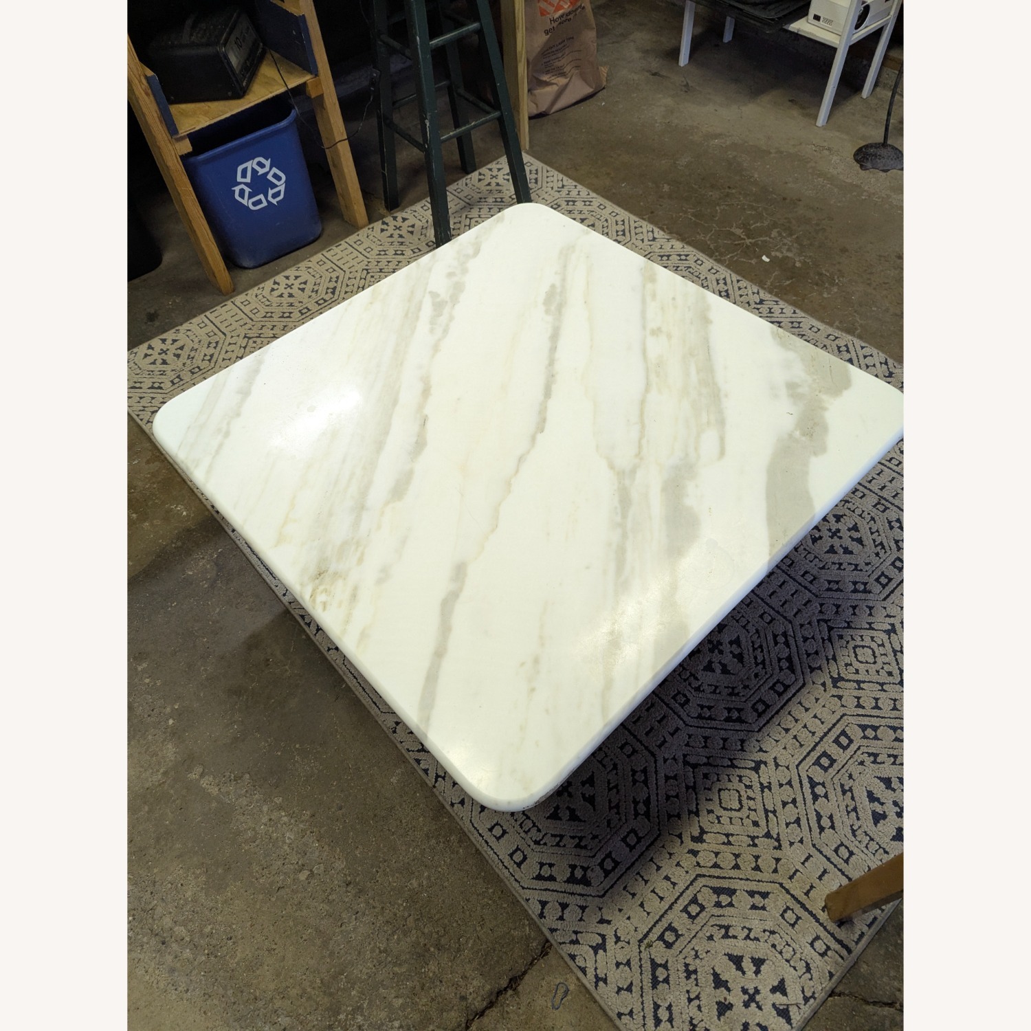 Large Marble Top Coffee Table  - image-1