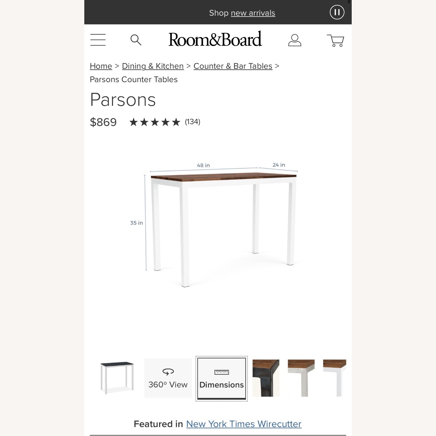 Room & Board Black Stainless Steel Dining Table - image-3
