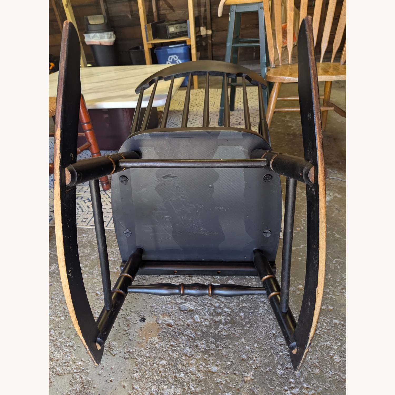 Nichols & Stone Black Wood Accent Chair - image-5
