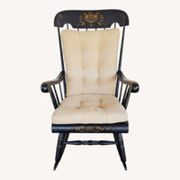 Nichols & Stone Black Wood Accent Chair