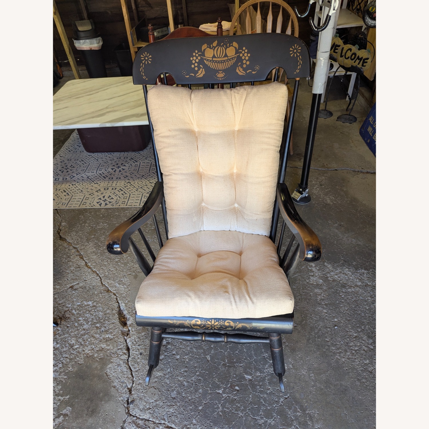 Nichols & Stone Black Wood Accent Chair - image-6