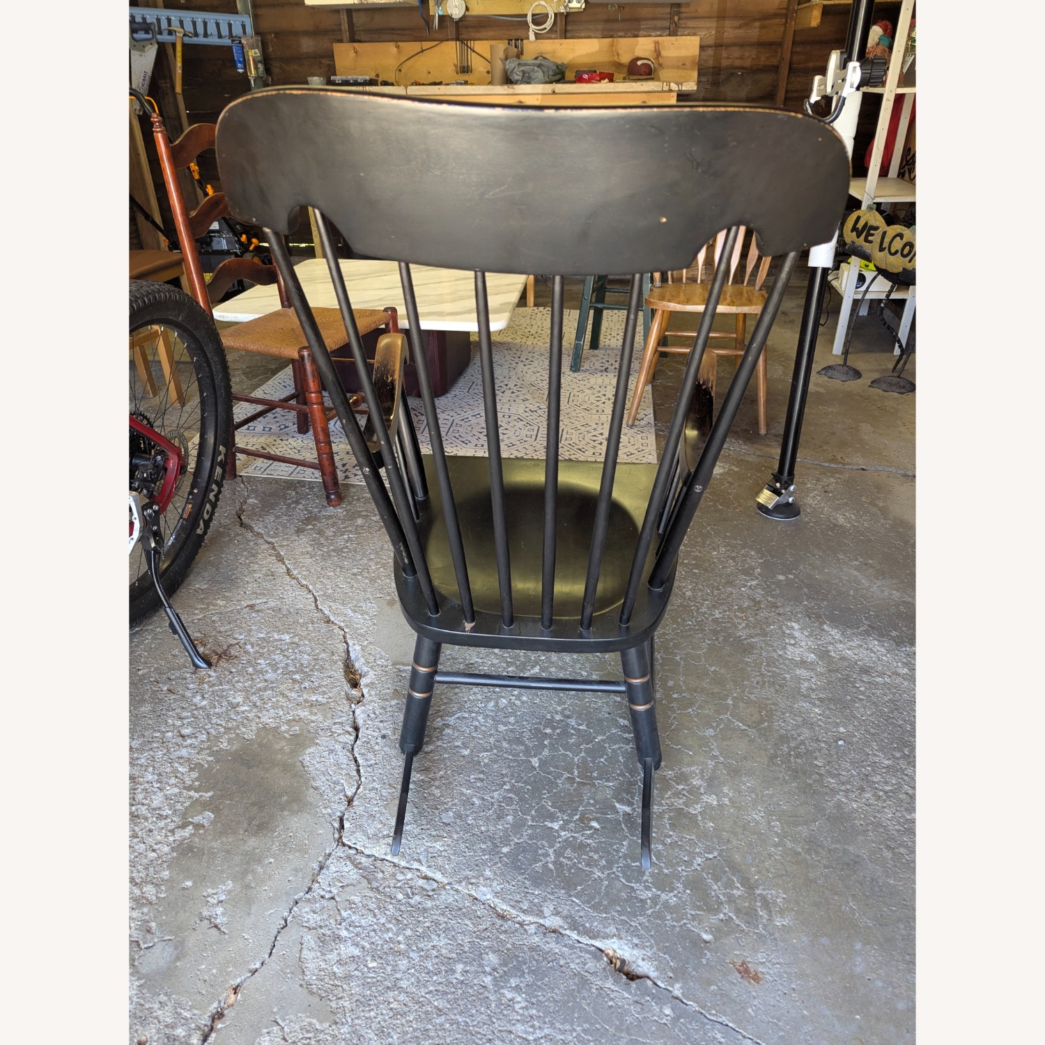 Nichols & Stone Black Wood Accent Chair - image-3