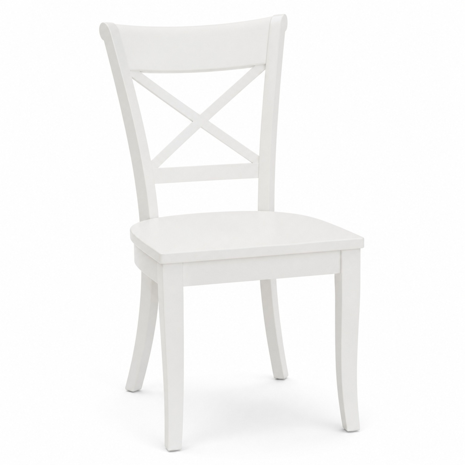 Pottery Barn Aaron White Wood Dining Chairs, Set of 4  - image-4