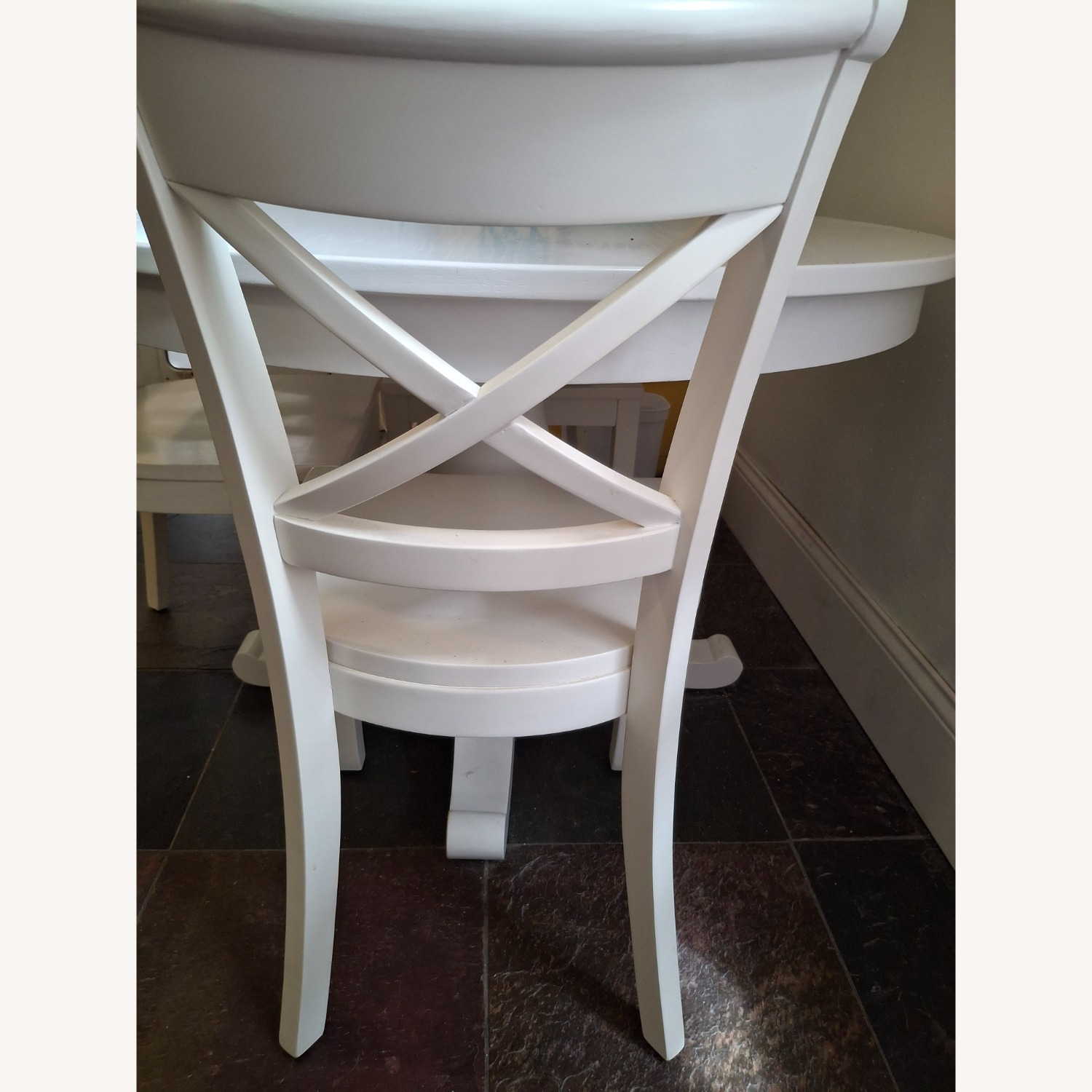Pottery Barn Aaron White Wood Dining Chairs, Set of 4  - image-3
