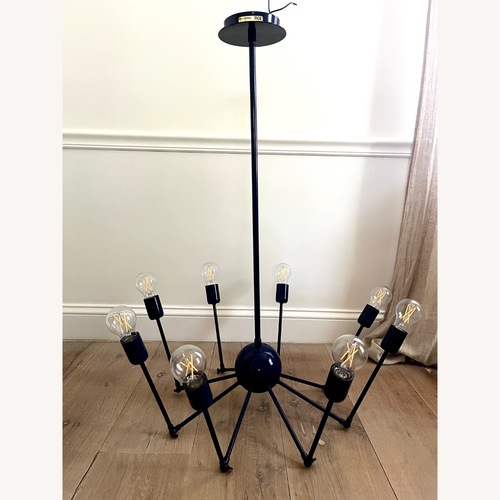 Used De La Espada Blue Metal Ceiling Lamp for sale on AptDeco