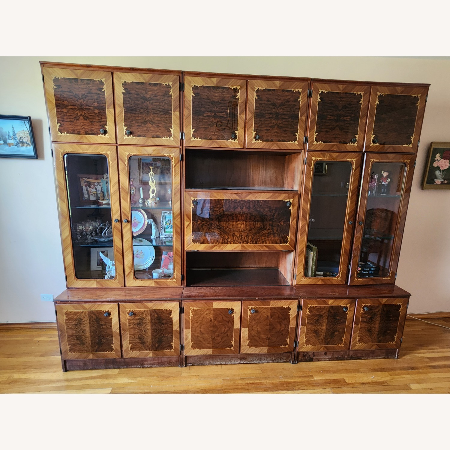 Vintage/Antique Wood Wall Unit - image-1