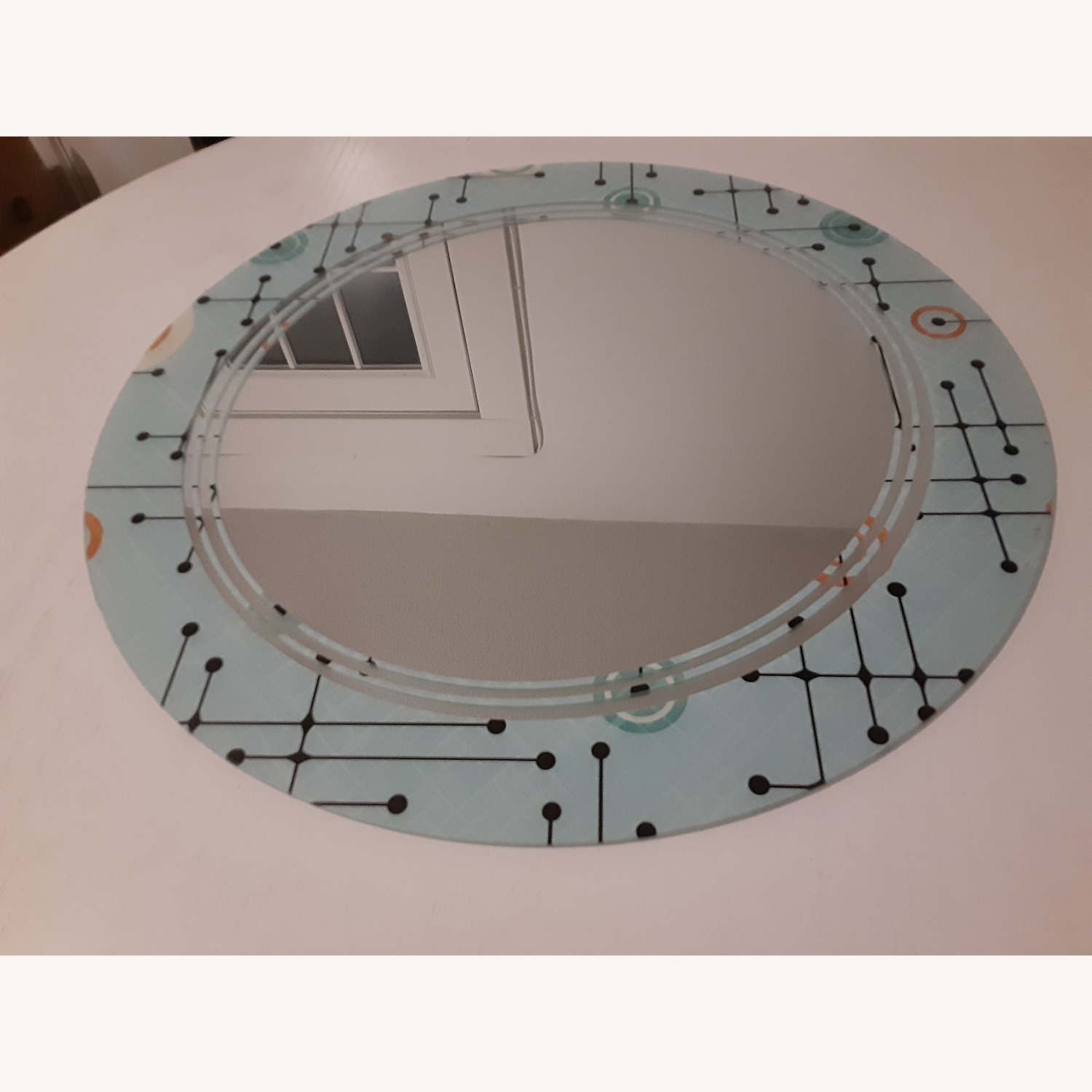 Wall Mirror 50s Style Color/Abstract Shapes - image-1