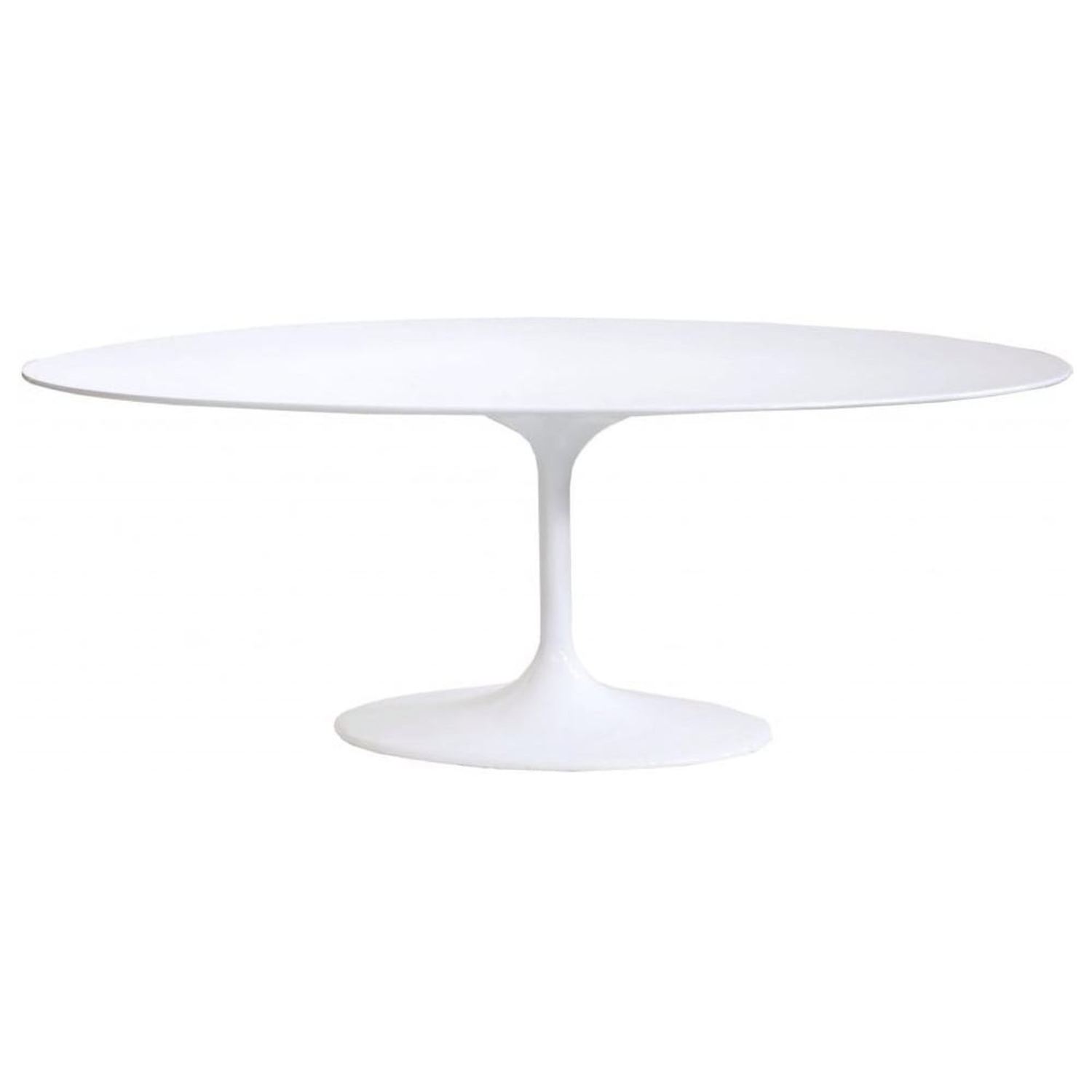 White Oval Dining Table Saarinen Style - image-5