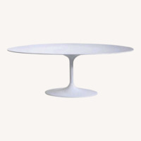 White Oval Dining Table Saarinen Style