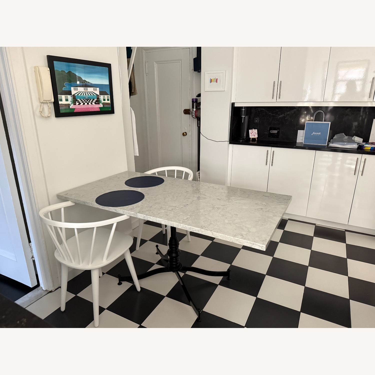 Carrara Marble Dining Table - image-1
