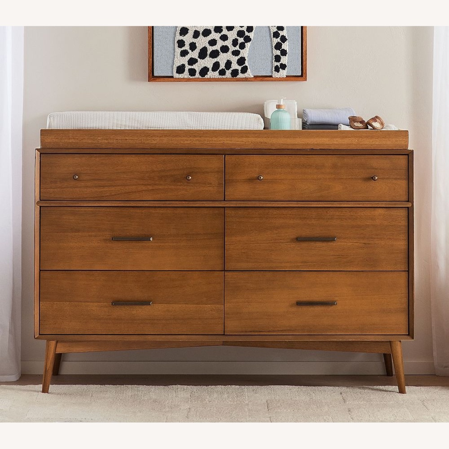 Pottery Barn Kids Dark Brown Wood Dresser - image-10