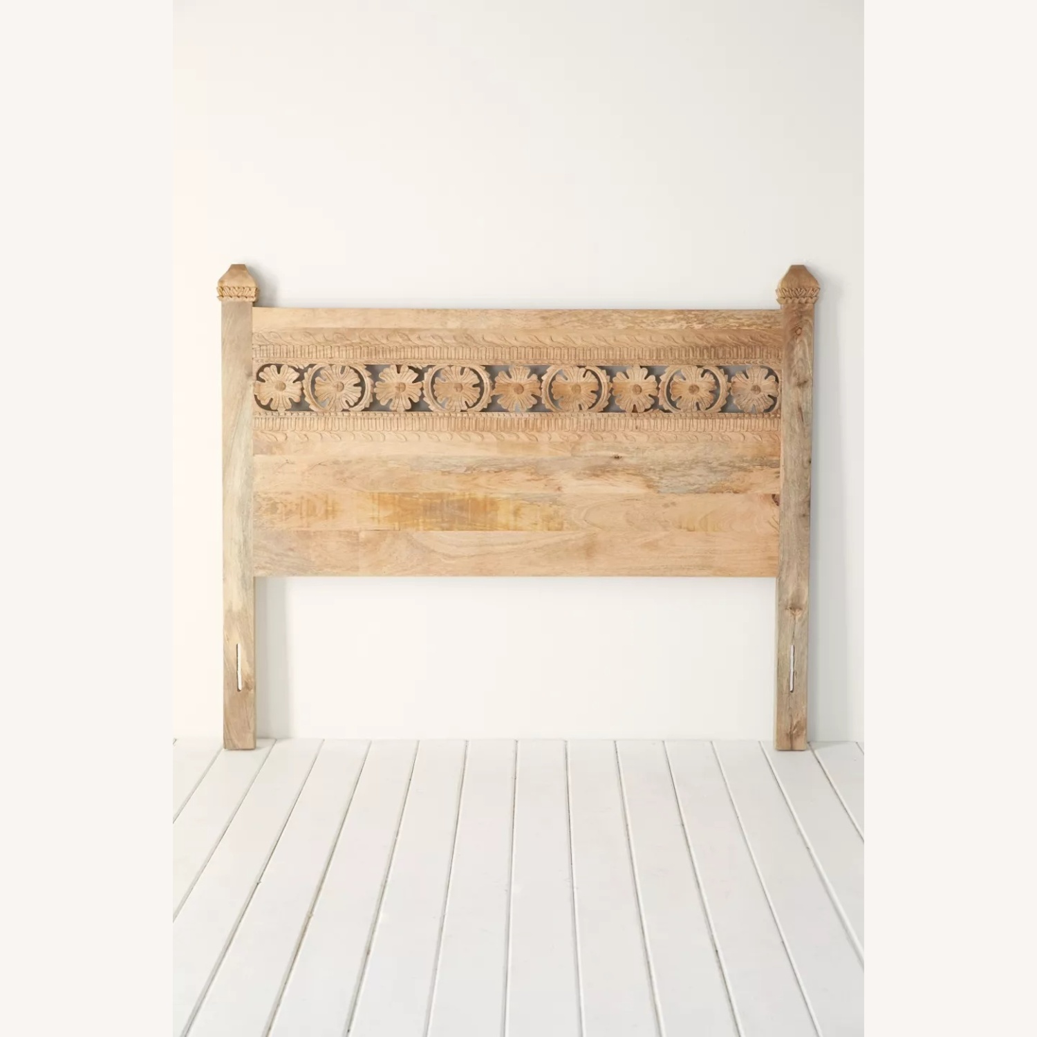 Urban Outfitters White Wood Headboard - image-4