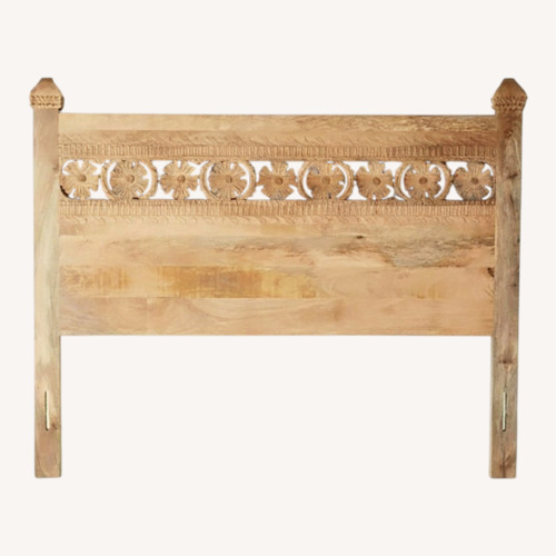 Used Urban Outfitters White Wood Headboard for sale on AptDeco