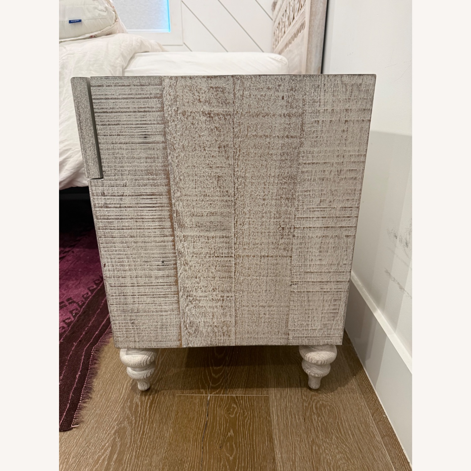 Urban Outfitters White Wood Nightstand - image-3
