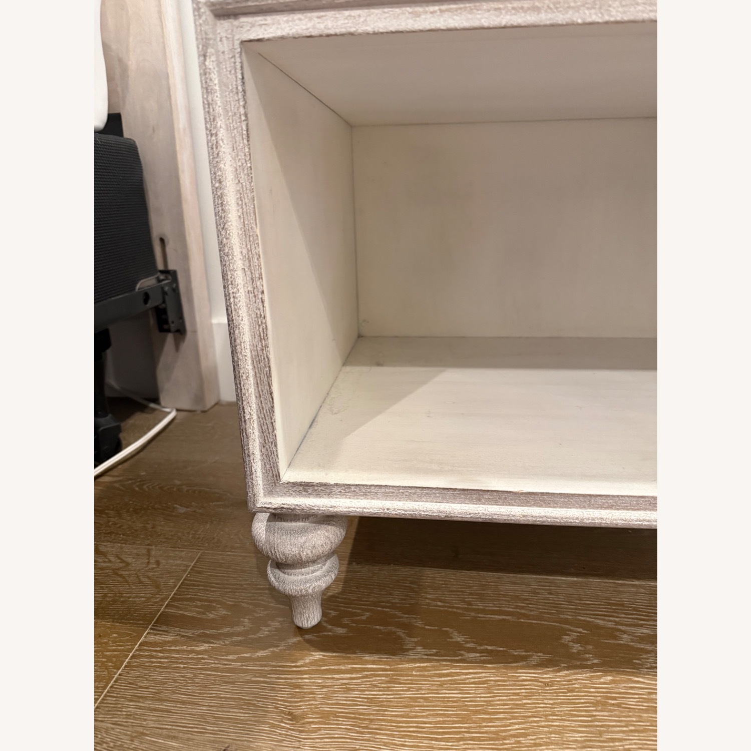 Urban Outfitters White Wood Nightstand - image-2