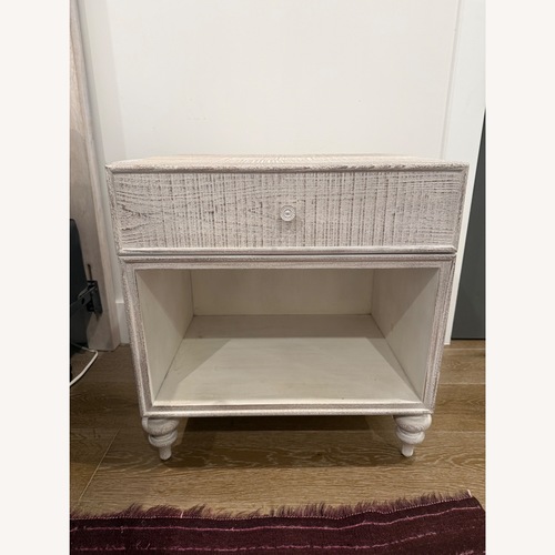 Used Urban Outfitters White Wood Nightstand for sale on AptDeco